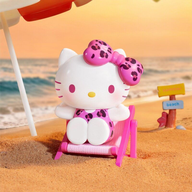 [ของแท้] TOPTOY HelloKitty Summer Beach Series Mystery Box อินเทรนด์เล่นรูปตกแต่งของขวัญวันเกิด