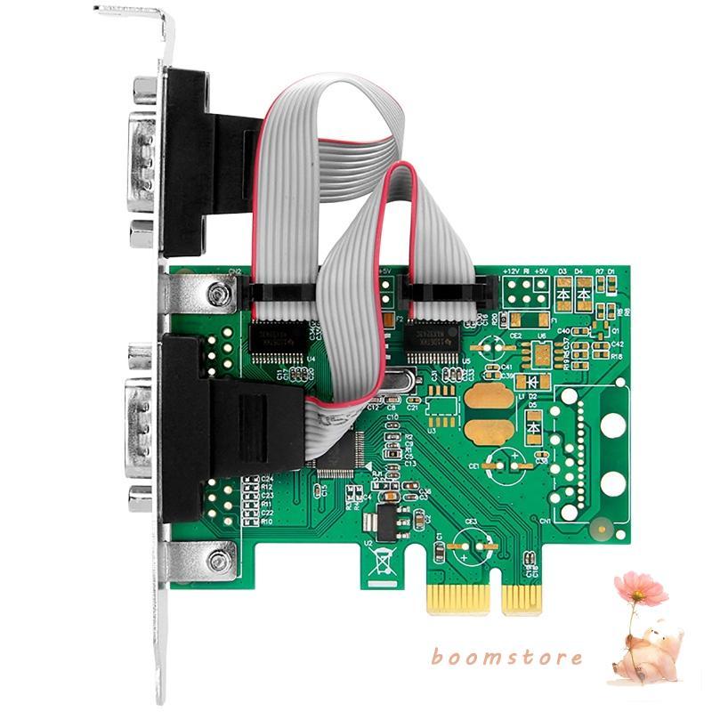 Boom PCI-E ถึง Dual Serial Combo Card RS232 PCI สําหรับ Express PCIe อะแดปเตอร์การ์ด 2 5Gb s ช่อง 10