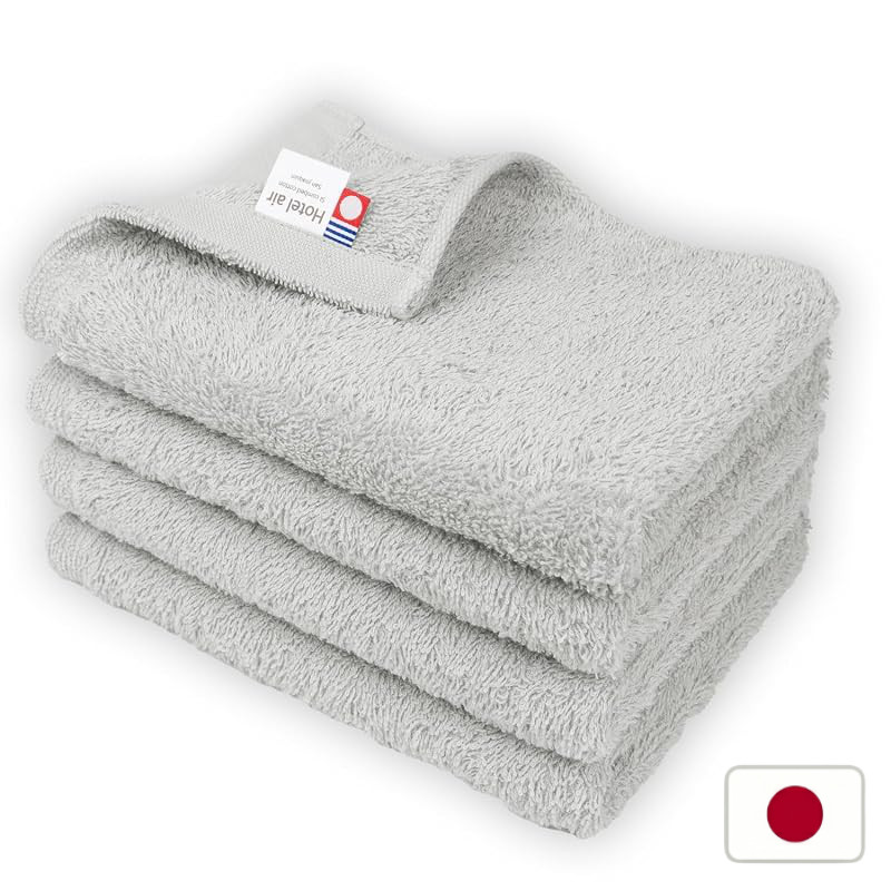 oruTa Face Towel Imabari 4-Piece Set 100% Cotton Absorbent Quick-Dry Medium Thickness Made in Japan 