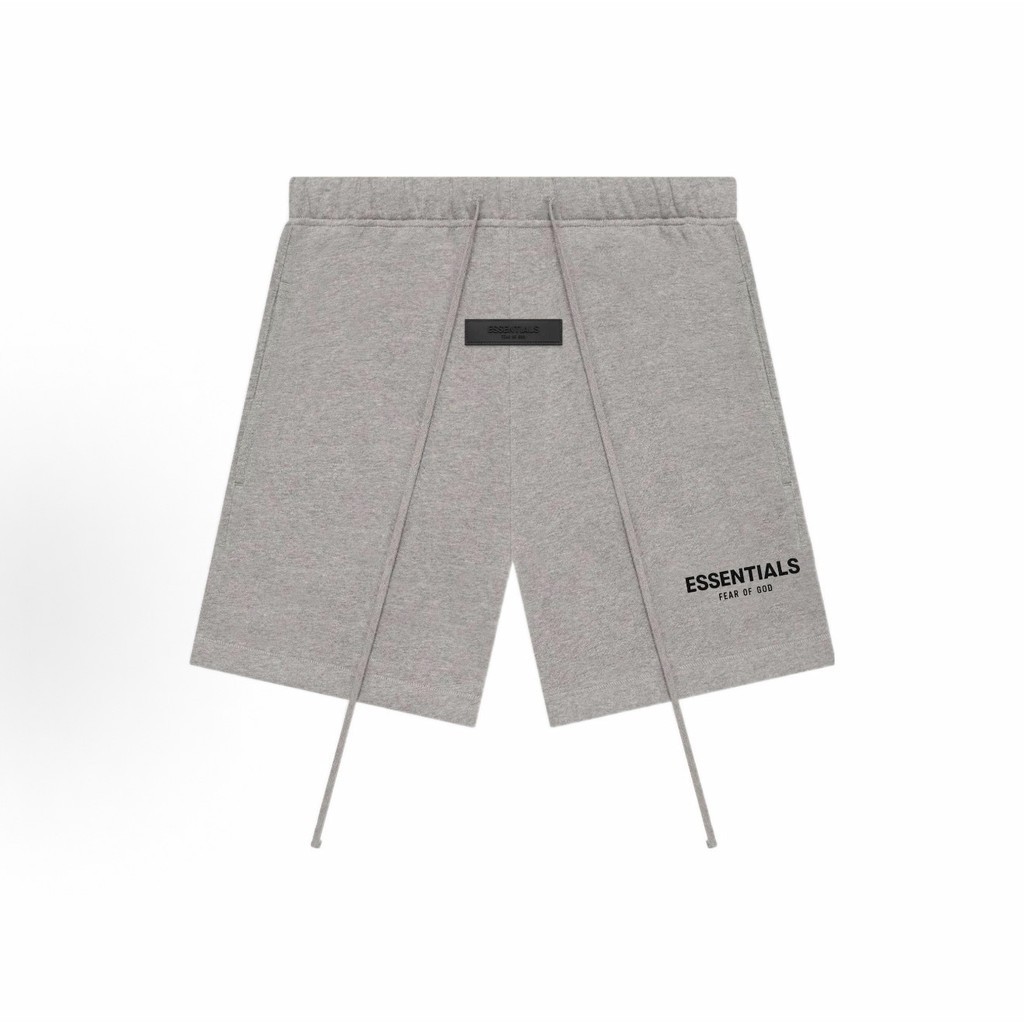 Essentials Street Wear กางเกงขาสั้นหมอก Season 8 เวอร์ชั่นอเมริกัน High Street หลวม SS22 Flocking es