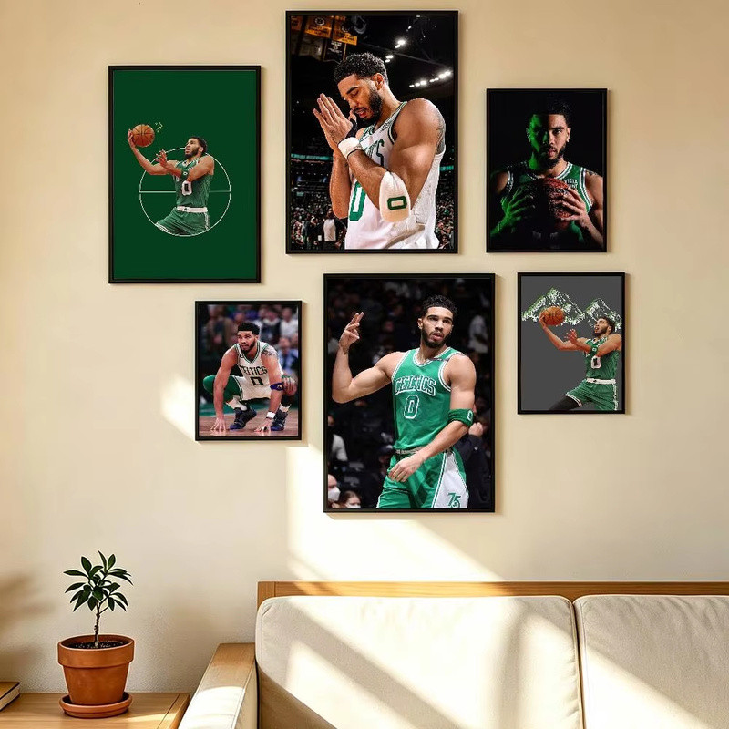 Basketball Jason Tatum No. 0 Poster High-Quality Art Canvas Print Dorm Living Room Aesthetic Wall De