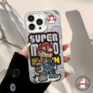 เคสโทรศัพท์การ์ตูนมาริโอป้องกันการตก เคสไอโฟน Realme C11 C21 C67 C53 C55 C51 C25 C33 C51s C30 Note 50 7i 5 5i C15 C20A