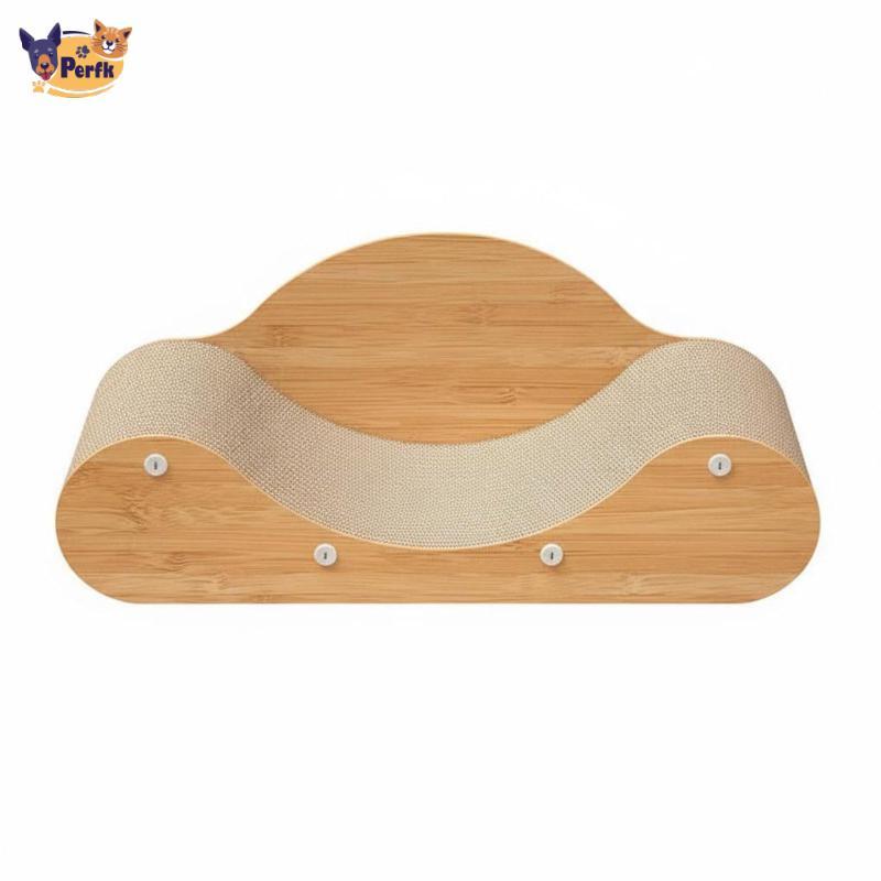 Perfk Chaise Lounge Cat Scratcher ขนาดใหญ่ลูกฟูก Scratching Lounge สําหรับหลายช่อง