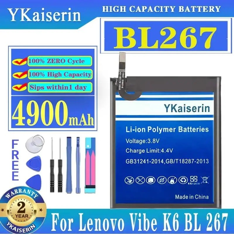 สําหรับ Lenovo Vibe K6 K33a48 K33b36 k33b37 ไม่ Fit สําหรับ K33A42 แบตเตอรี่โทรศัพท์มือถือ BL267 490