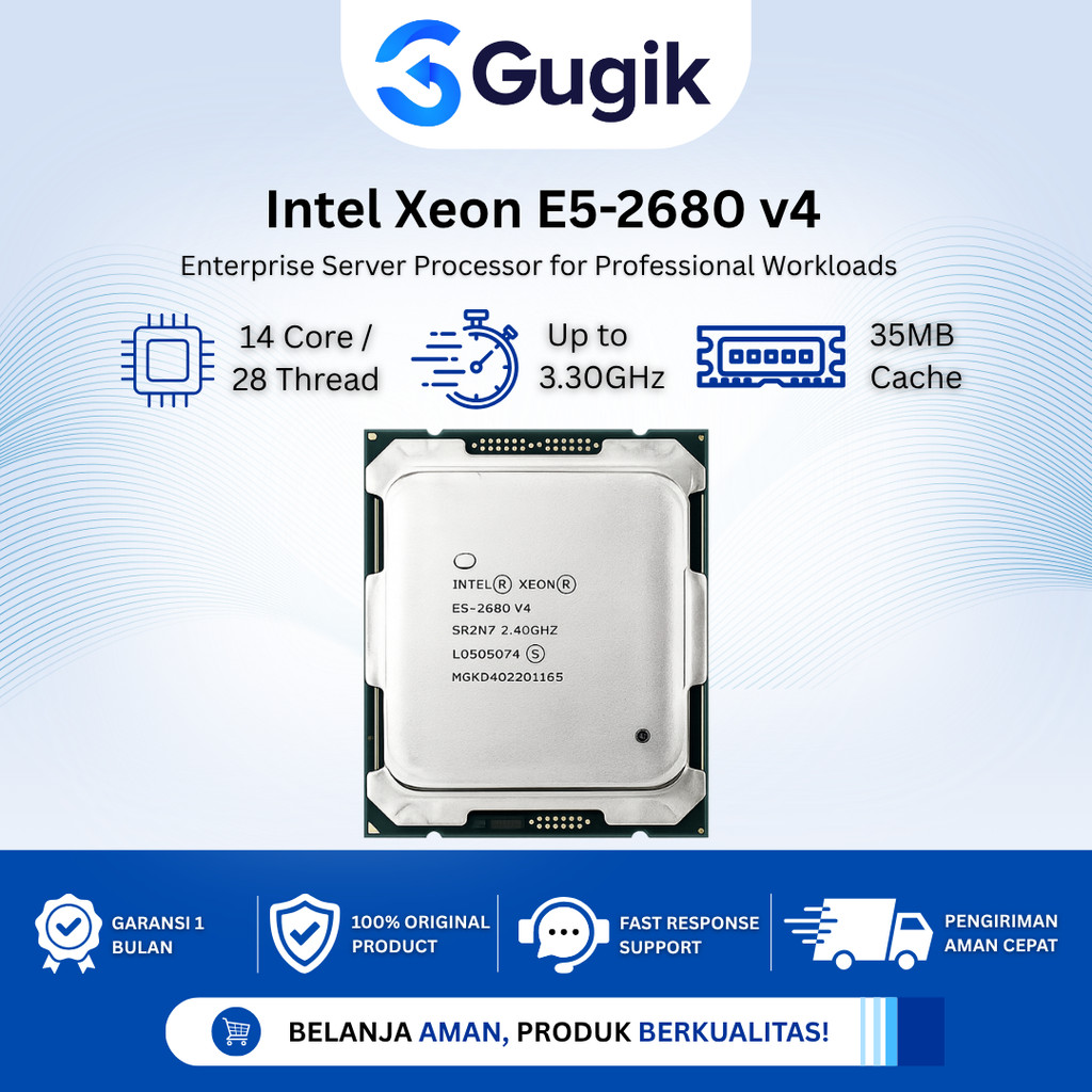 Intel Xeon E5 2680 V4 2.40 GHz CPU 14 Core 28 โปรเซสเซอร์เกลียว