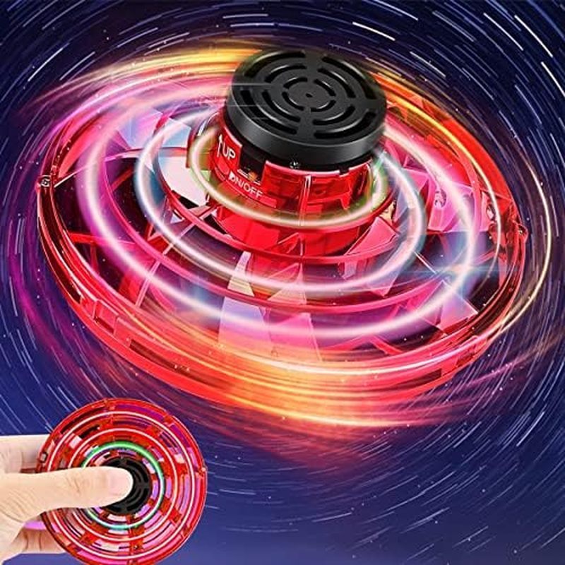 Flying Spinner Mini UFO Drone, Iffly Spinner Fly UFO Flying Fidget Spinner, IFly Hand Control Boomer