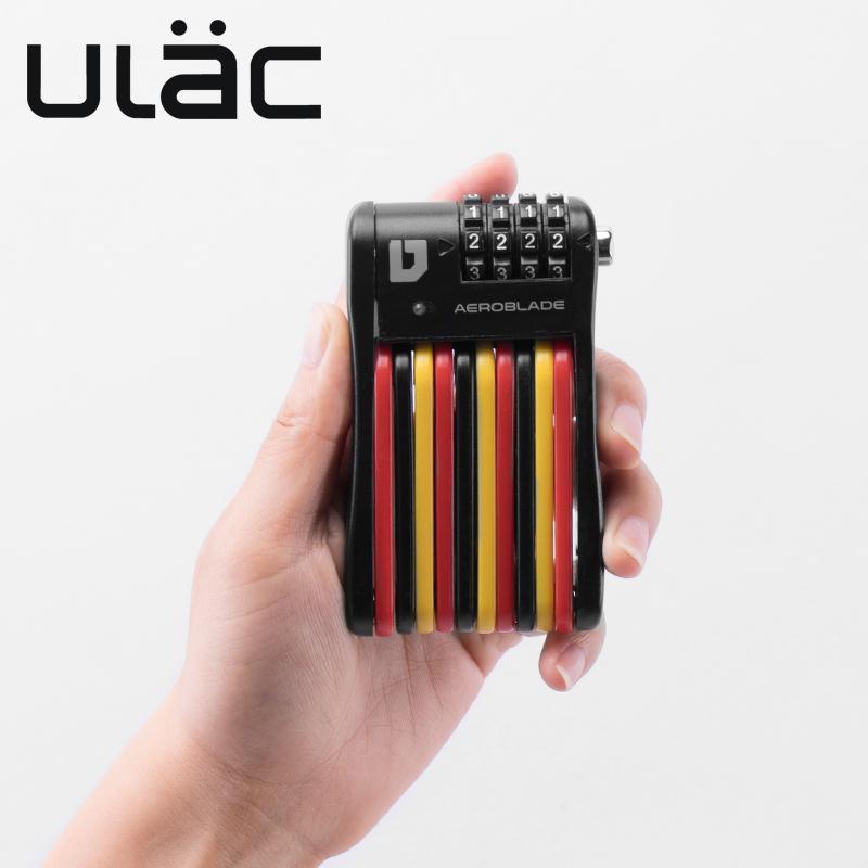 ULAC ULAC รหัสล็อคพับล็อคจักรยานป้องกันการโจรกรรมที่มีสีสันแบบพกพาจักรยานเสือภูเขาขี่มินิล็อค D