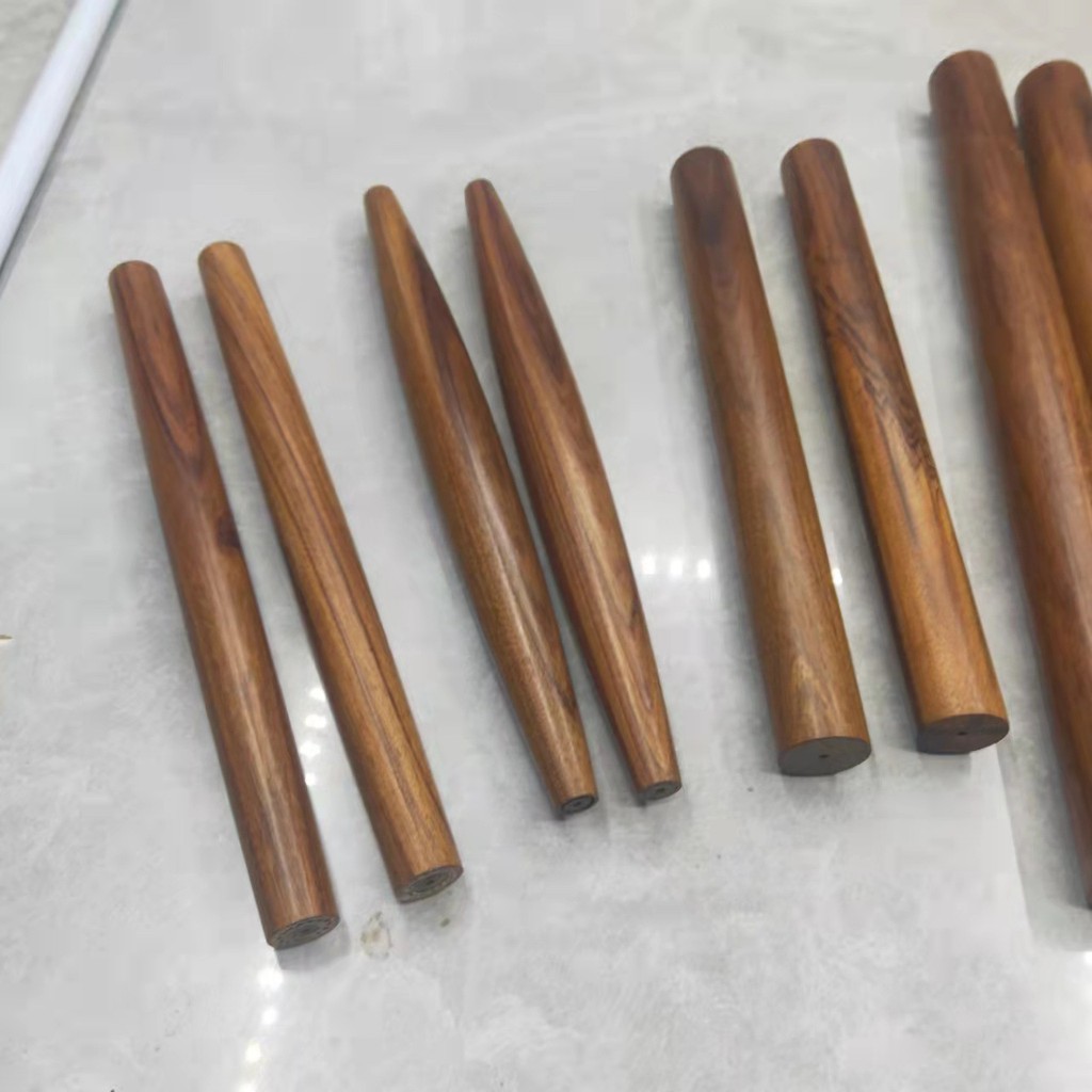 Red Precious Treasure Rolling Pin Rosewood Two-Headed Sharp Noodle Pin Ebony Wenge ไม้ Rolling Pin เ