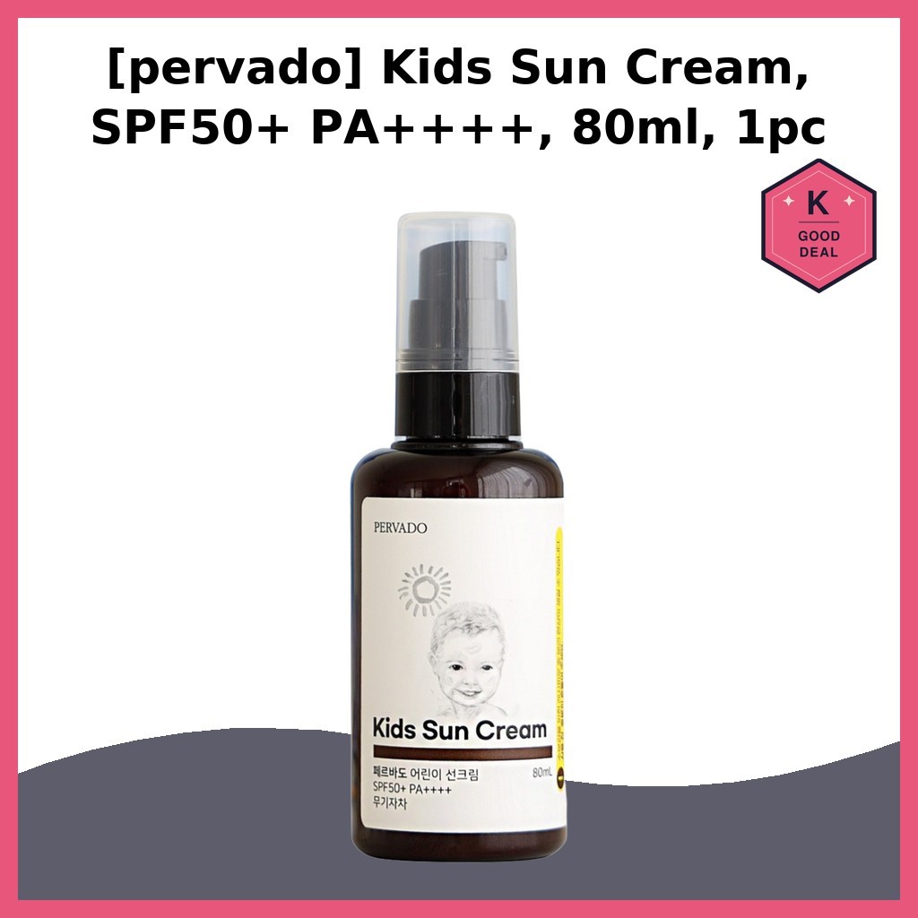 [pervado] Kids Sun Cream, SPF50+ PA++++, 80ml, 1pc / Korean Kids Sun Cream / SPF50+ PA++++ / ของแท้ 