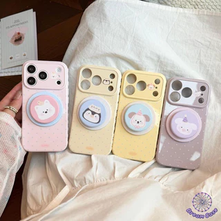 เคสหัวใจฟอง ลายหมีขาว เพนกวิน สุนัข หมูน่ารัก สไตล์หวานๆ สำหรับ IPhone 17 AIR 11 15 13 14 16 12 Pro Max XR X 16 15 Plus