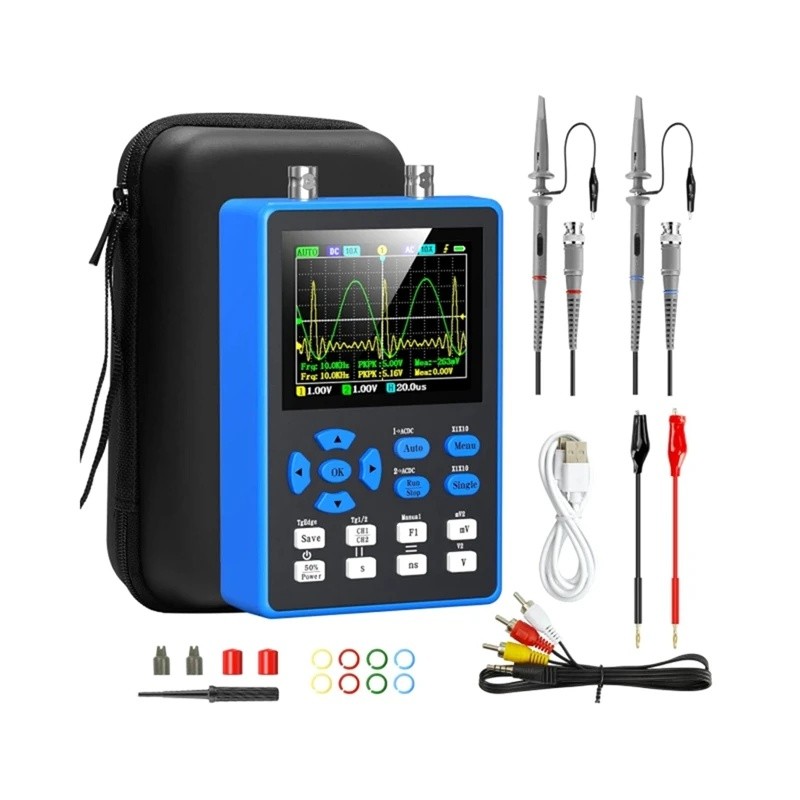 SR9K DSO2512G Digital Oscilloscope 2 ช่อง 120Mhz Vidth สัญญาณเครื่องกําเนิดไฟฟ้า 500Msa/S Sampling R