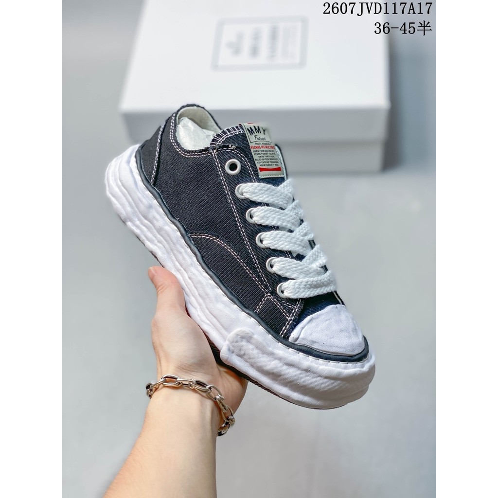 MMY/Maison MIHARA YASUHIRO Original Sole Canvas Low Retro ละลายสไตล์ MMY MIHARA Koyu ผ้าใบรองเท้าผ้า