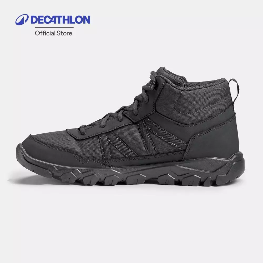 Decathlon Men’S Hiking Boots รองเท้าหุ้มข้อเดินป่าสำหรับผู้ชายรุ่น Nh100 - Black