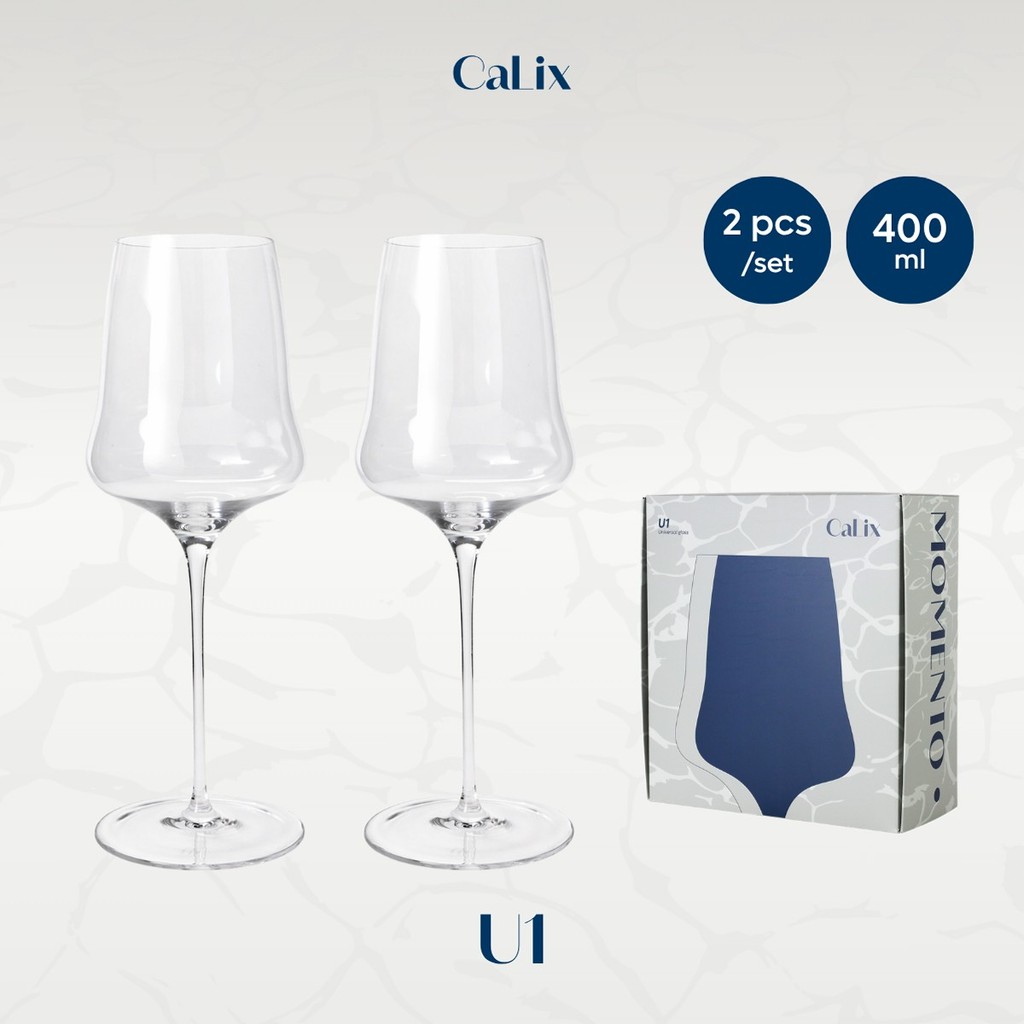 CaLix แก้วไวน์อเนกประสงค์ U1 Universal Wine Glass • MOMENTO Collection (set of 2)