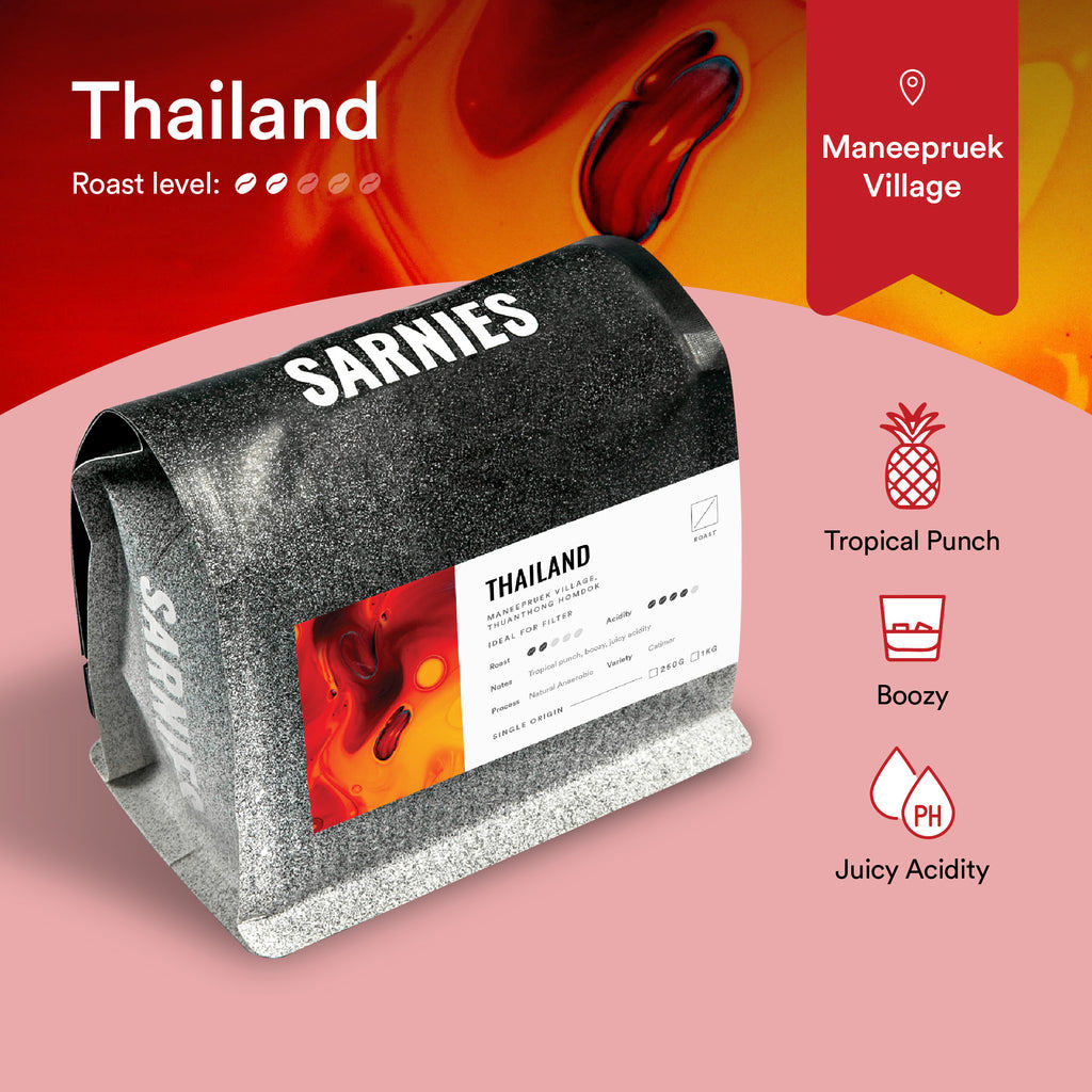 เมล็ดกาแฟ ไทย น่าน มณีพฤกษ์ (Single Origin) Thailand, Nan, Maneepruek Village, Catimor Coffee Beans