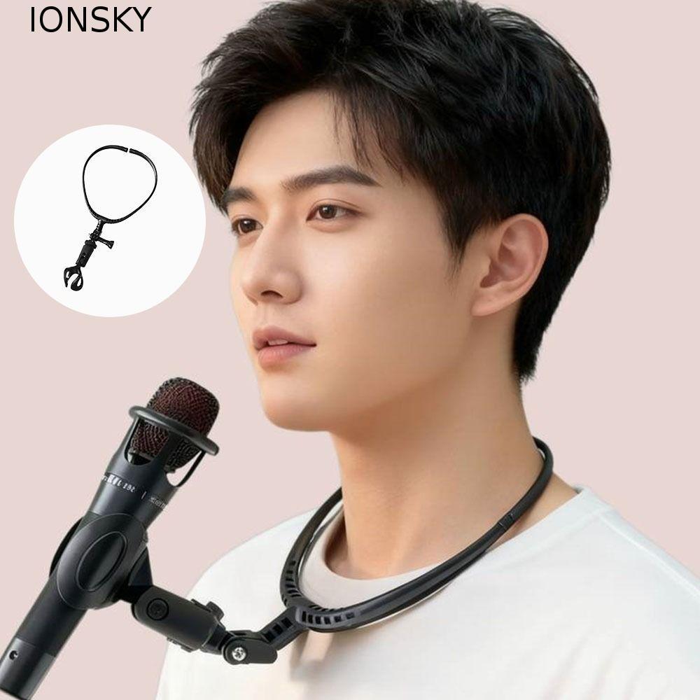 ที่ยึดไมโครโฟนคอ ไอออนสกี้, ขาตั้งไมค์แขวนแบบปรับได้ระดับมืออาชีพ, ตั้งค่าง่ายแบบแฮนด์ฟรีแบบแขวนประเภทขายึดไมโครโฟนที่มั่นคง โฮสต์