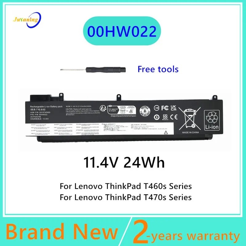 00HW022 01AV405 แบตเตอรี่แล็ปท็อปสําหรับ Lenovo ThinkPad T460s T470s Series 00HW025 00HW024 00HW038 