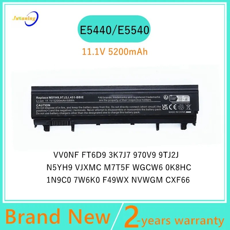 แบตเตอรี่แล็ปท็อปสําหรับ Dell Latitude E5440 E5540 M7T5F 0K8HC 1N9C0 7W6K0 F49WX WGCW6 VV0NF FT6D9 3