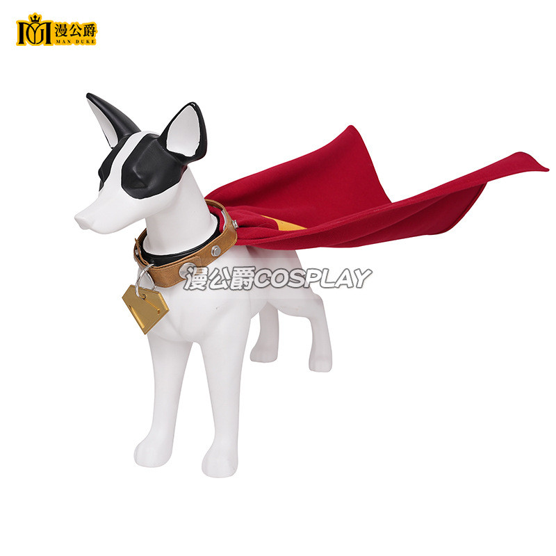 Krypto the Superdog คอสเพลย์ครบชุด, ชุดคลุมสุนัขซูเปอร์แมนและปลอกคอสัตว์เลี้ยงสําหรับสัตว์เลี้ยง
