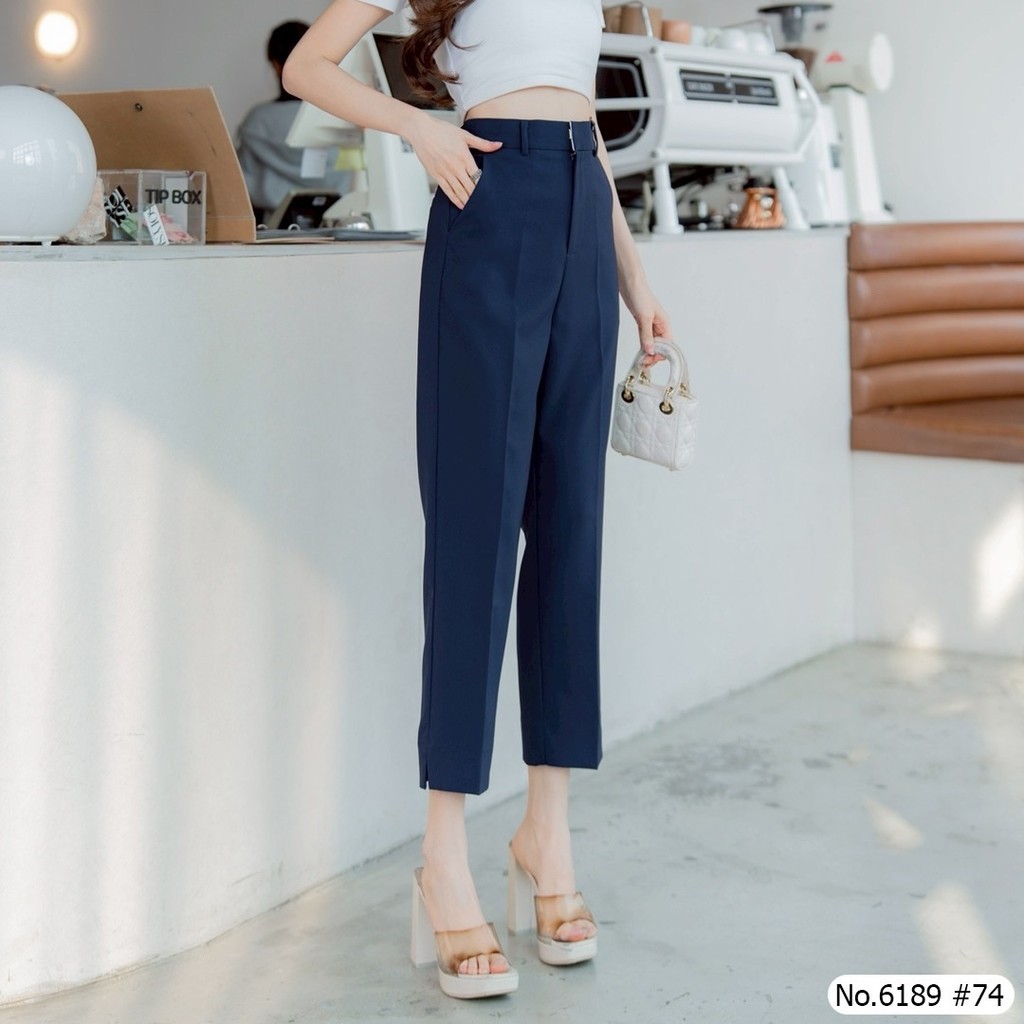 Maristar กางเกง7ส่วน No.6189 กระบอกเล็ก ผ้ายืด Spandex