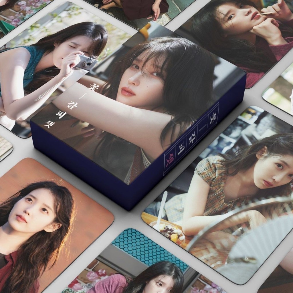 55 สไตล์ใหม่ IU Li Zhien Photocard IU Photocard ดอกไม้บุ๊คมาร์ค 3 Series การ์ดพิมพ์ด้วยตนเอง HD คอลเ