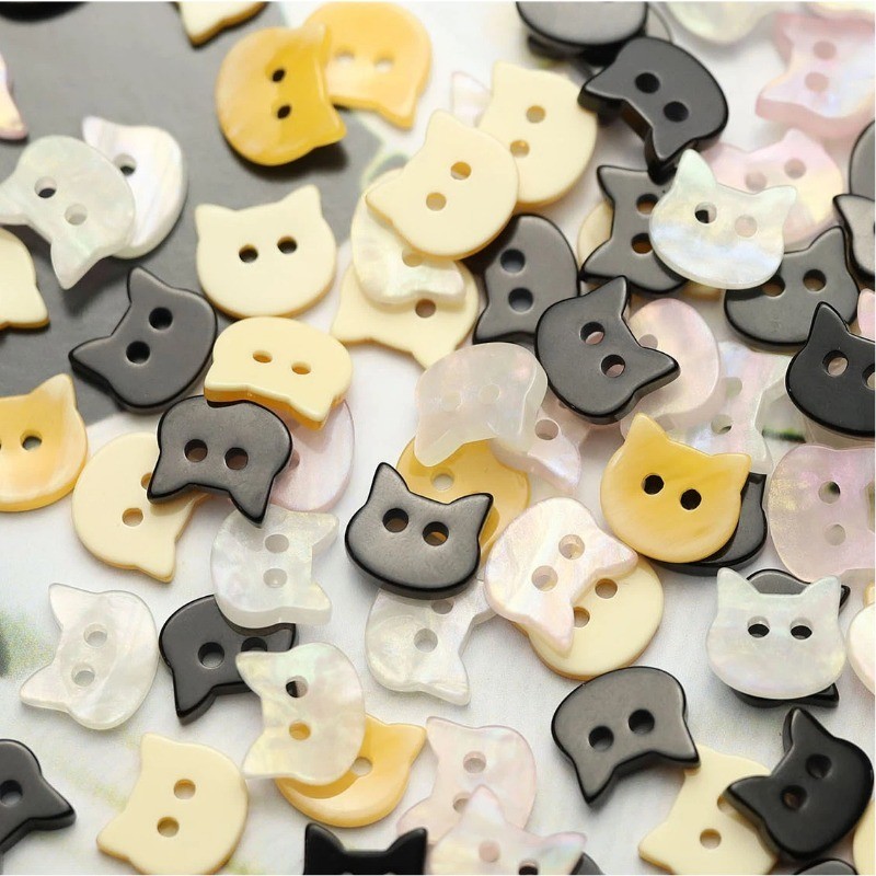 10 ชิ้น/แพ็ค 9.5 ~ 11.5 มม. 2 หลุมสัตว์เรซิ่นปุ่มสําหรับ DIY Craft เสื้อ Cuff อุปกรณ์ตกแต่ง
