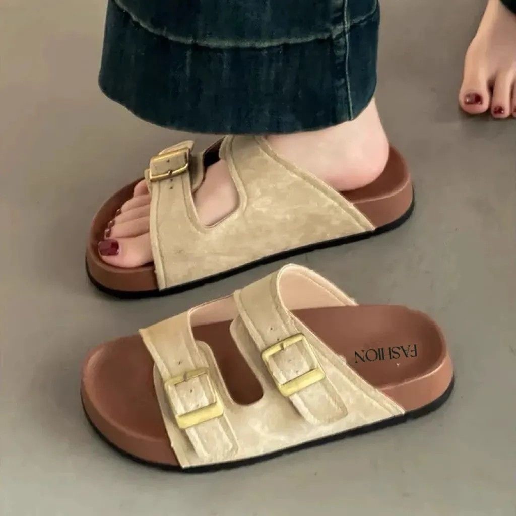 Boken Shoes รองเท้าแตะ Summer Beach Breathable Deodorant All-Match รองเท้าแตะรองเท้าแตะผู้หญิง Dopam