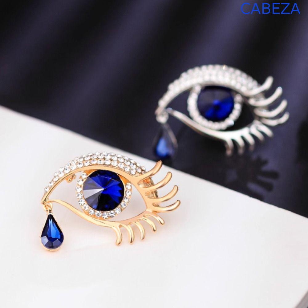 CABEZA Devil Eye เข็มกลัด Pin, ตกแต่งคริสตัลจี้ Rhinestone Eye เข็มกลัด, สไตล์เกาหลี Luxury Badge Pi