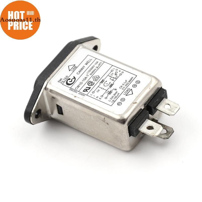 Aosuoas 1PCS EMI RFI Filter AC 250V 10A CW1D-10A-T Suppressor Power Line ตัวกรองเสียงรบกวน
0
0
0
0
0