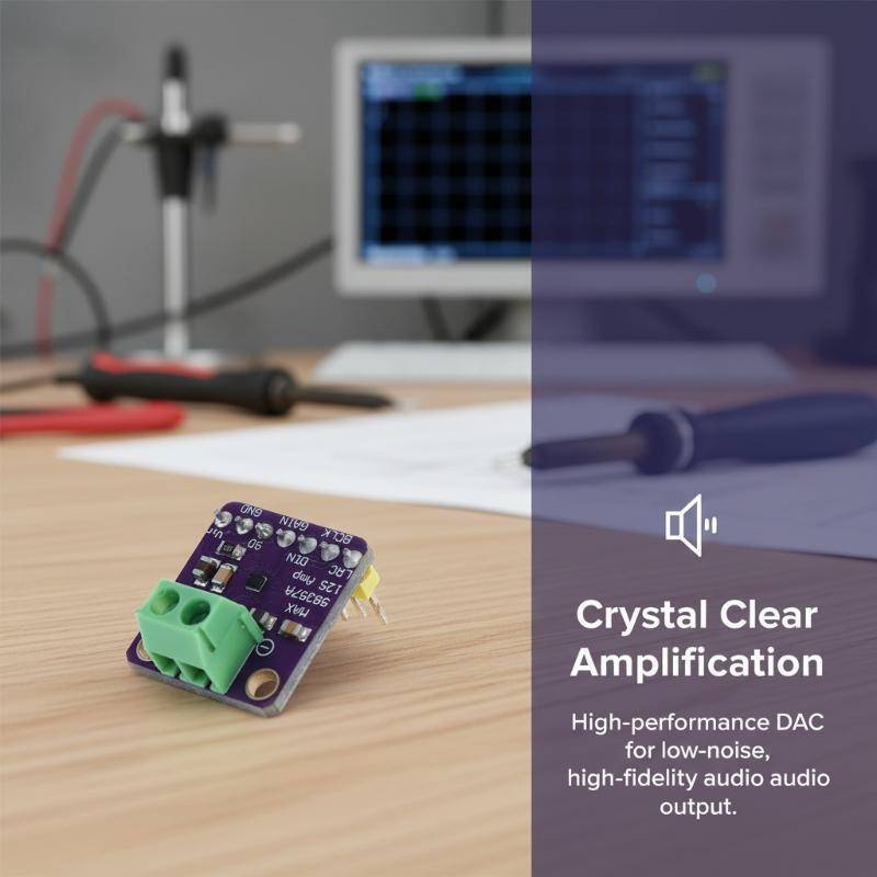 BPUR MAX98357 3W I2S บอร์ดขยายเสียง High Fidelity Mini Module สําหรับโครงการเสียงไมโครโฟน