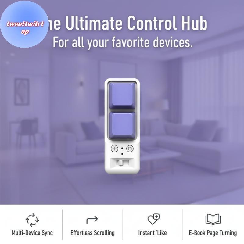DOUSUN น้ําหนักเบา Mini Remote Scrolling แหวน Dual ปุ่มหน้า Turner สําหรับโทรศัพท์แท็บเล็ตแบบพกพา Cl