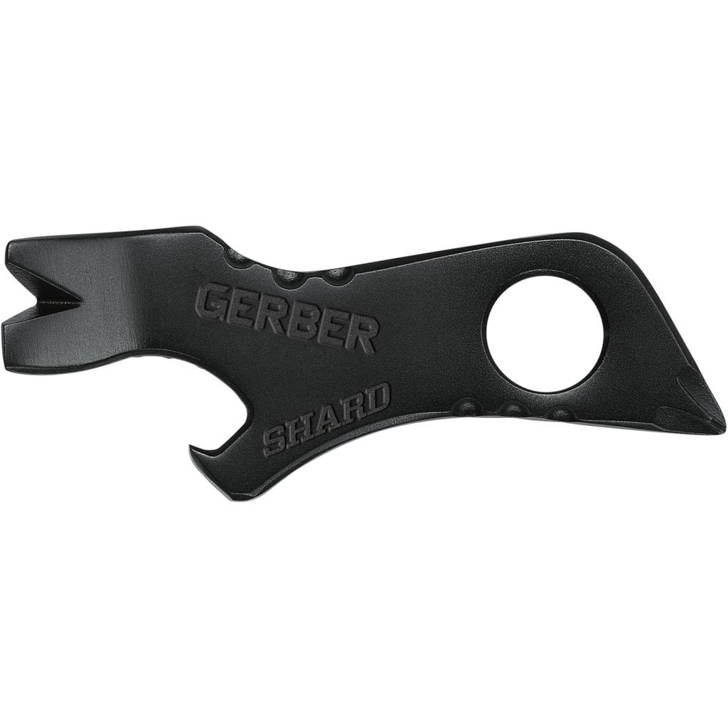 Gerber Shard 7-in-1 EDC พวงกุญแจ Multitool, ที่เปิดขวด, Pry Bar, สีดํา 6HTA
