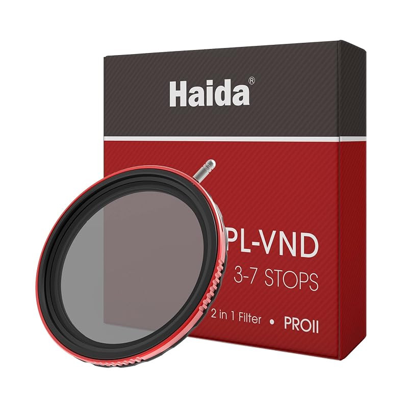 Haida 82mm CPL + VND Filter - 3 to 7 Stops Variable ND Filter with PL Functionality  
Haida 72mm CPL