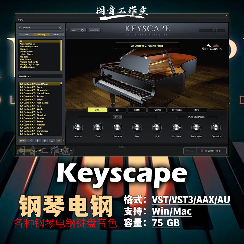 แหล่งที่มาของเสียงเปียโน Keyscape Four Giant Original Soundtrack เปียโนไฟฟ้าเปียโนเพลงอิเล็กทรอนิกส์
