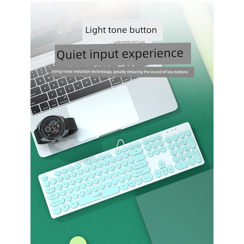 wiggle keyboard penguin keyboard Retro Punk Desktop Computer คีย์บอร์ดแบบมีสายน่ารัก
