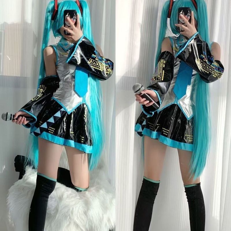 初音未来cos服未来初音MIKU公式服少女动漫JK女装cosplay套装全套2608020 Hatsune Miku cosplay costume, Future Hatsune MIKU offi