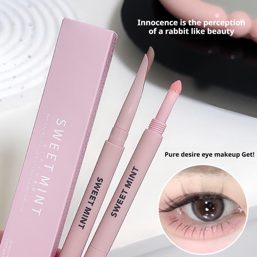 Sweet Mint Double-headed Lying Silkworm Pen กันน้ําและ Silkworm Pen Sweat T2i3