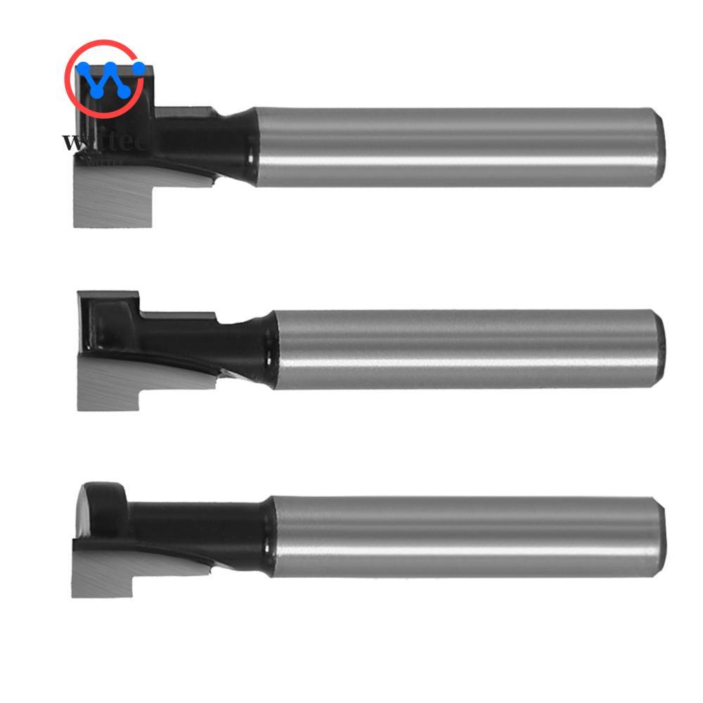 WITEE 3 ชิ้น T Slot Router Bit, 5/16in 3/8in 1/2in ตัดเส้นผ่านศูนย์กลาง 1/4in Shank Keyhole Router B