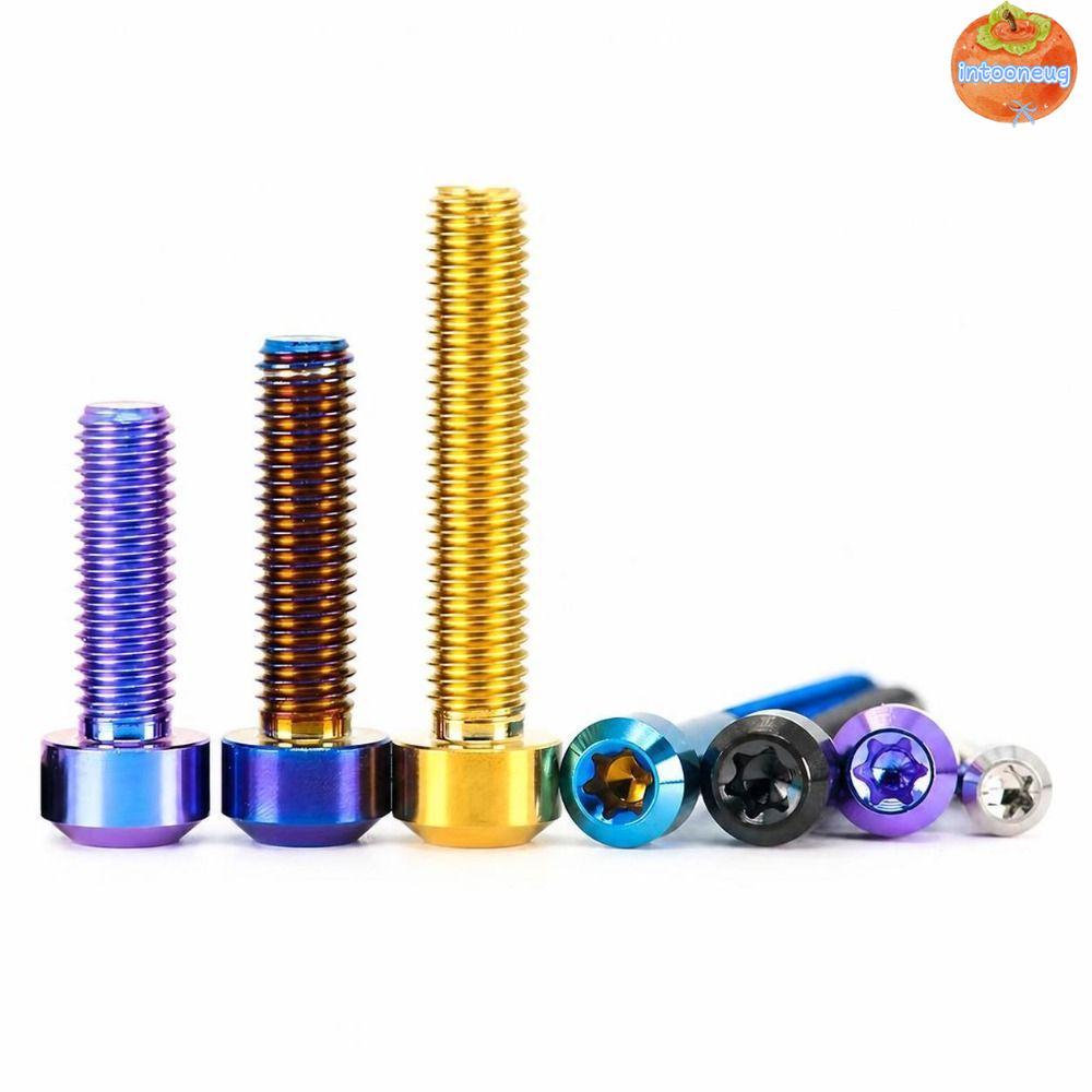 INTOO Titanium Screw, M6 Six-Lobe Head Torx Bolt, Durable Torx Drive Titanium Socket Cap Screw อัพเก