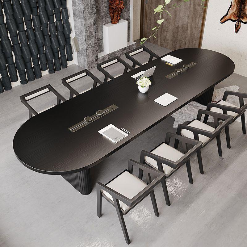 Solid wood workbench, conference table, light luxury office desk, reception desk