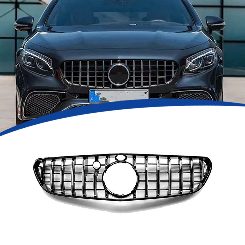 热销-2015-2017 Mercedes-Benz S-Class W217 Coupe S63 GT Style Vertical Grille ABS หลังการขาย