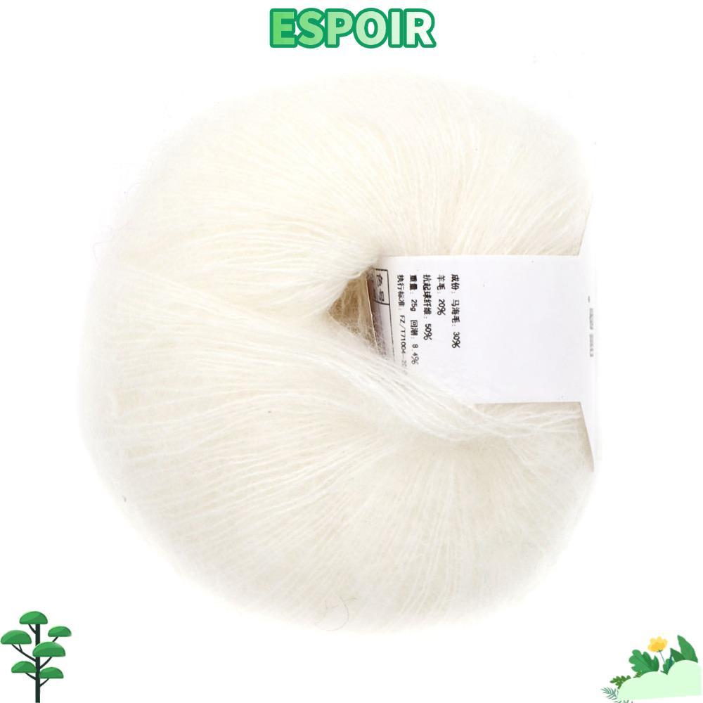 IESPOIRHA Faux Mohair Yarn, Fuzzy Fur Thin Gauge Mohair Yarn, Soft Long Wool Soft Texture Fine Yarn 