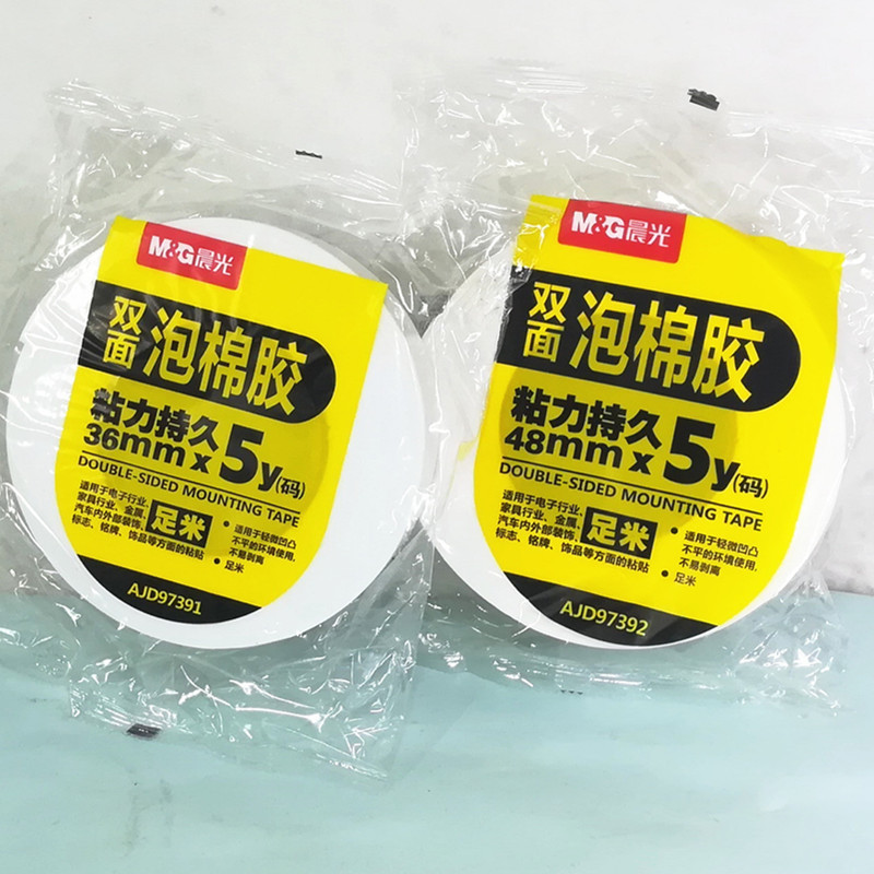 Chenguang AJD97391 กาวฟองน้ํา AJD973972 กาวโฟมกว้างพิเศษเทปโฟมกาวสองหน้า 36|48มม