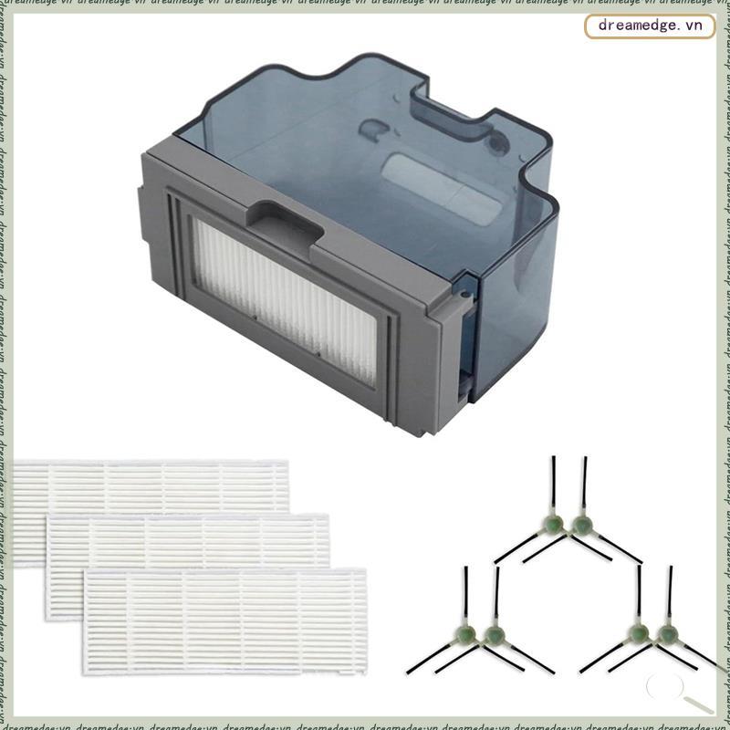 [dreamedge] ชิ้นส่วนสูญญากาศหุ่นยนต์: Dustbin,HEPA Filters & แปรงด้านข้างสําหรับ M210/M213/M210b & K