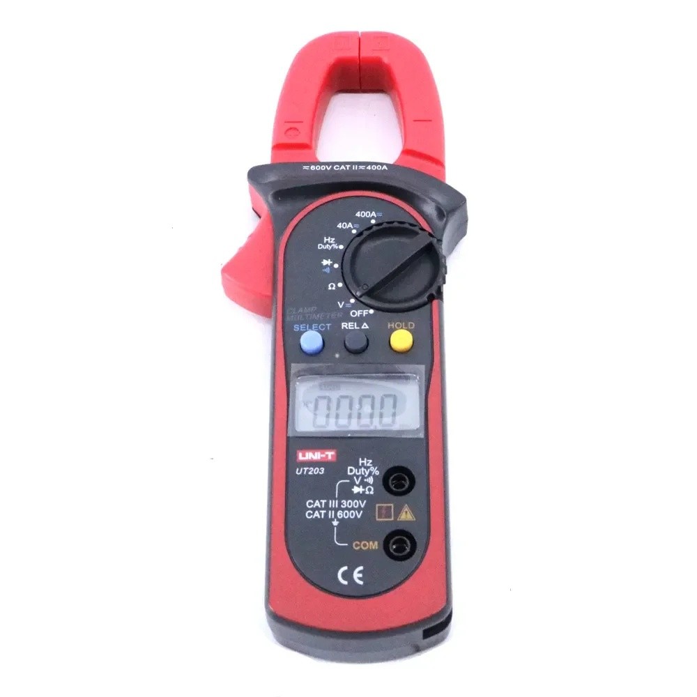 2ARC UNI-T UT203 Digital Clamp Multimeter Ohm DMM DC AC Current Voltmeter 400A UT 203