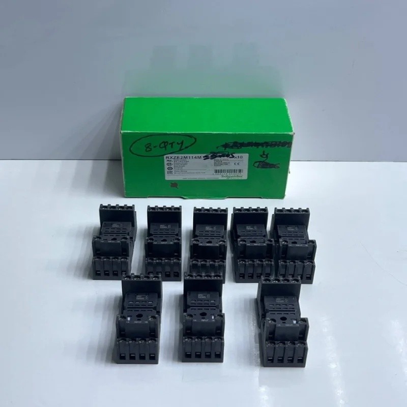 JVE0 RXZE2M114M ซ็อกเก็ตรีเลย์มาตรฐาน 8 ชิ้นชุดฐานการเชื่อมต่อที่เสถียรสําหรับโรงงาน PLC Automation 
