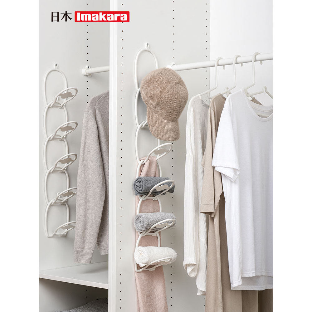 ญี่ปุ่น imakara หมวกชั้นเก็บหมวกไม้แขวนเสื้อตู้เสื้อผ้าตะขอประตูตะขอแขวน