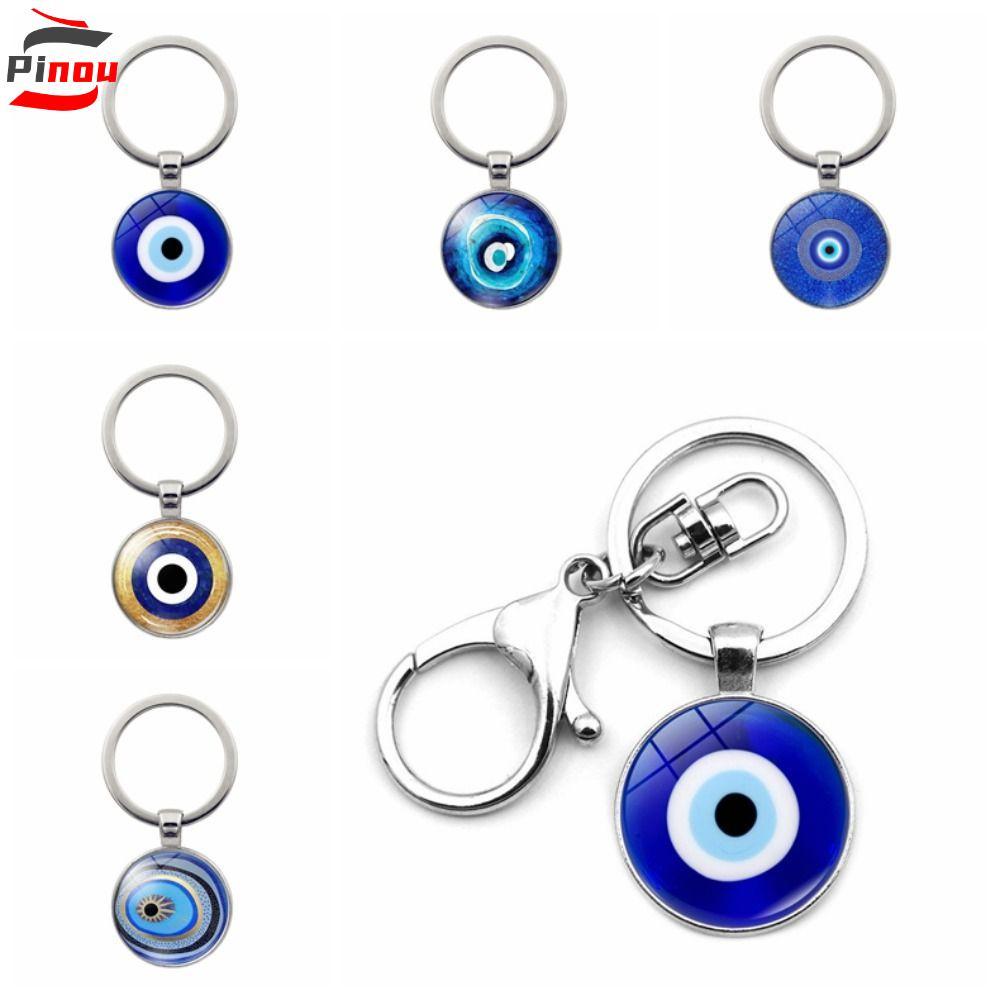 PINOU Blue Evil Eye จี้, Lucky ตุรกี Evil Eye พวงกุญแจ, Evil Eye พวงกุญแจลูกปัดสีฟ้า Evil Eye อินเทร