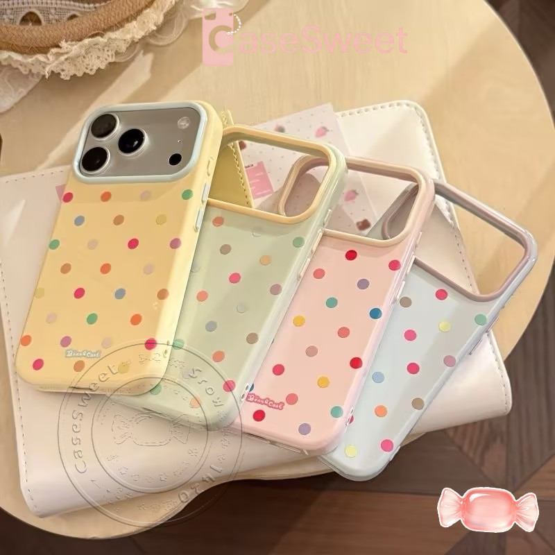 เคสโทรศัพท์กันกระแทกลายจุดสีful เคสไอโฟน18 IPhone 17 18 16 15 13 12 11 14 Pro Max Air 18 17 16 15 14 12 13 Pro