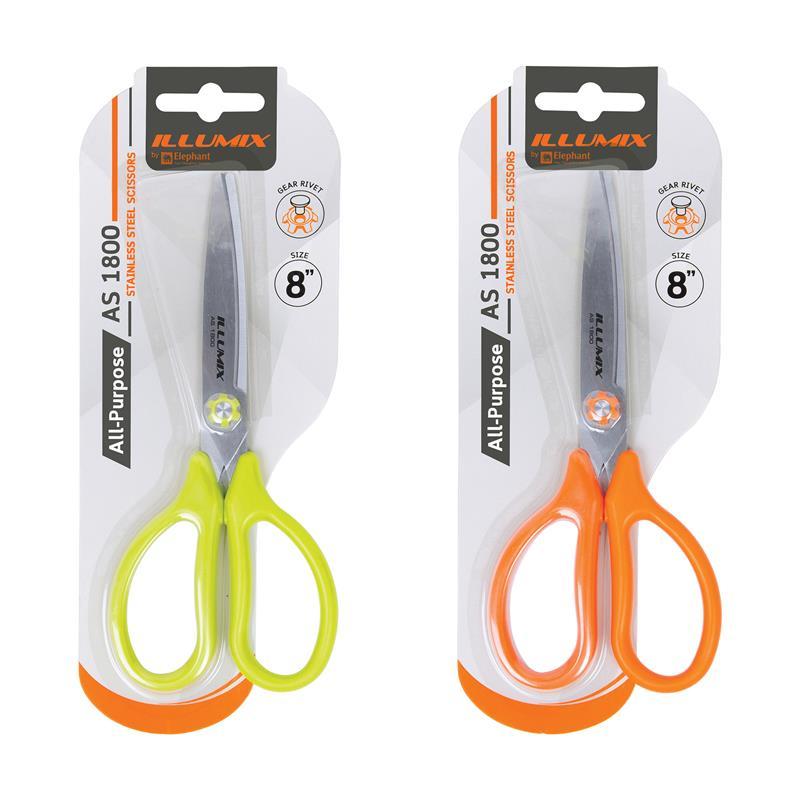ELEPHANT กรรไกร ILLUMIX AS 1800 คละสี ขนาด 8 นิ้ว